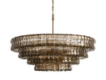 Ghiaccio Handcrafted Glass Round Chandelier