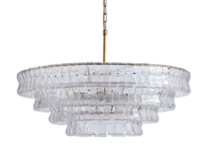 Ghiaccio Handcrafted Glass Round Chandelier