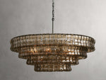 Ghiaccio Rippled Glass Round Chandelier