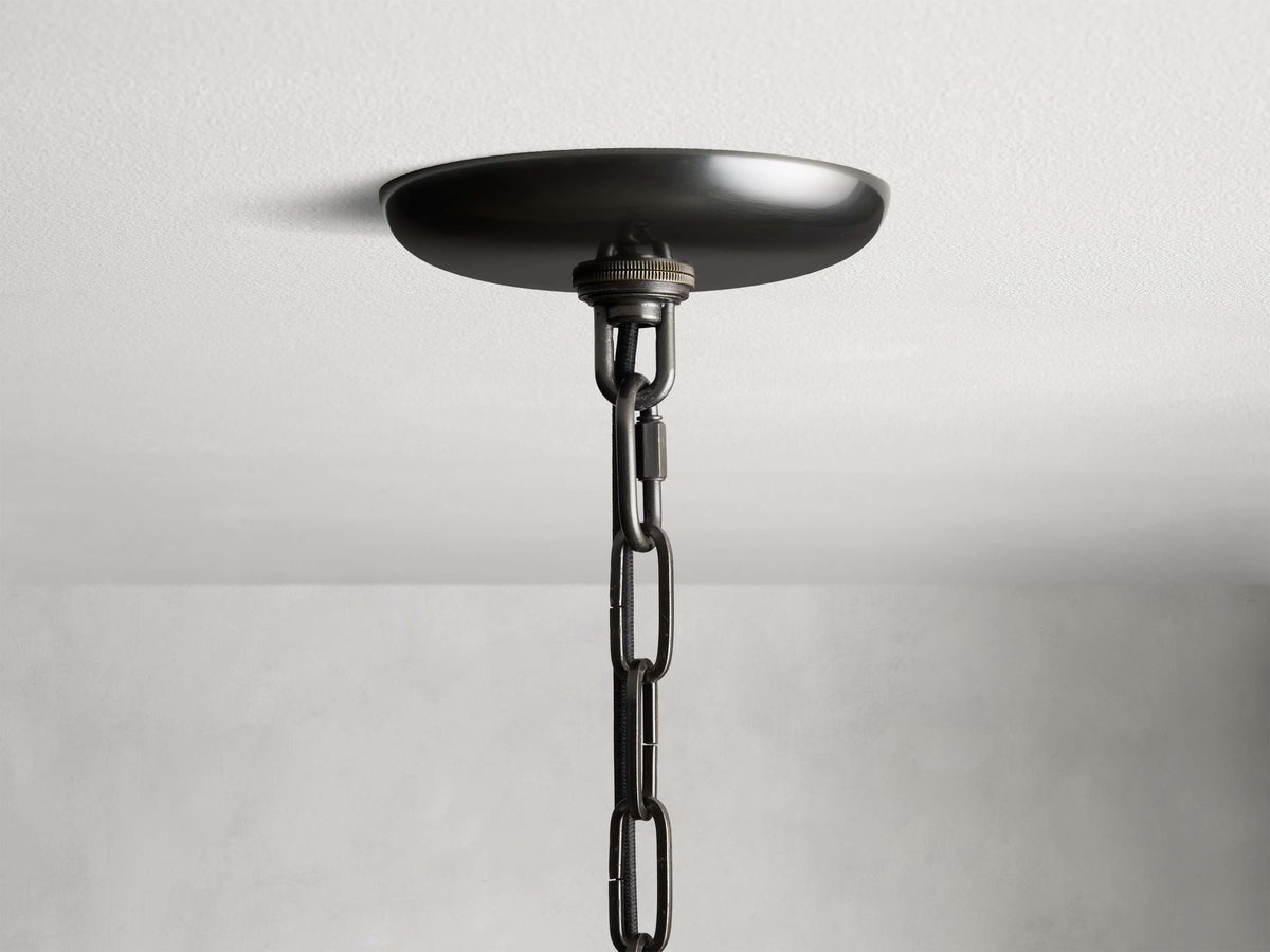 Ghiaccio Rippled Glass Round Chandelier