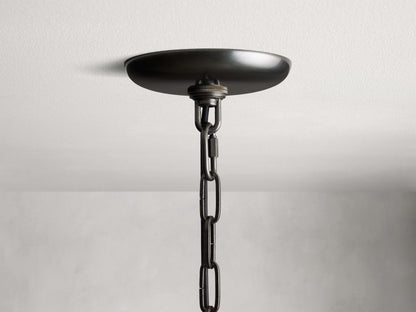 Ghiaccio Rippled Glass Round Chandelier