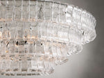 Ghiaccio Rippled Glass Round Chandelier