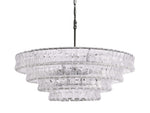 Ghiaccio Rippled Glass Round Chandelier