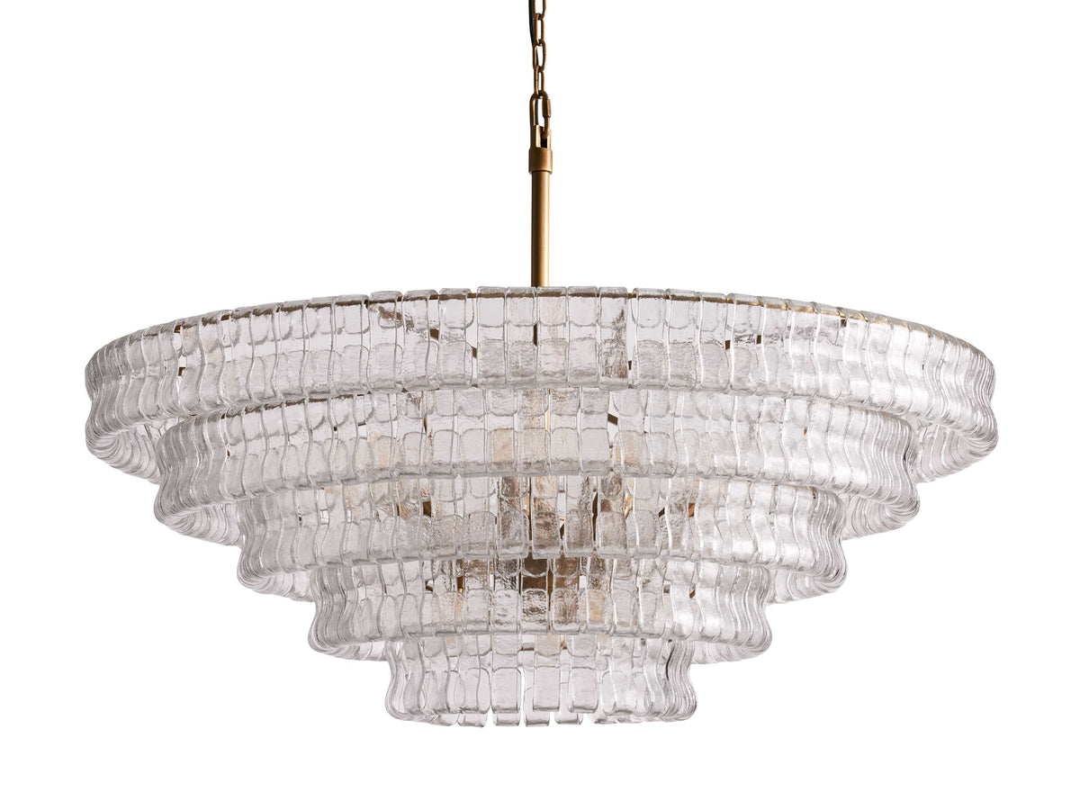 Ghiaccio Handcrafted Glass Round Chandelier