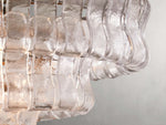 Ghiaccio Rippled Glass Oval Chandelier