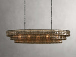 Ghiaccio Handcrafted Glass Oval Chandelier