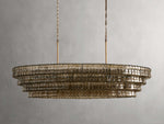 Ghiaccio Handcrafted Glass Oval Chandelier