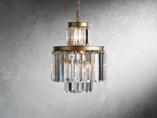 Leyland Prism Crystal Tiered Chandelier
