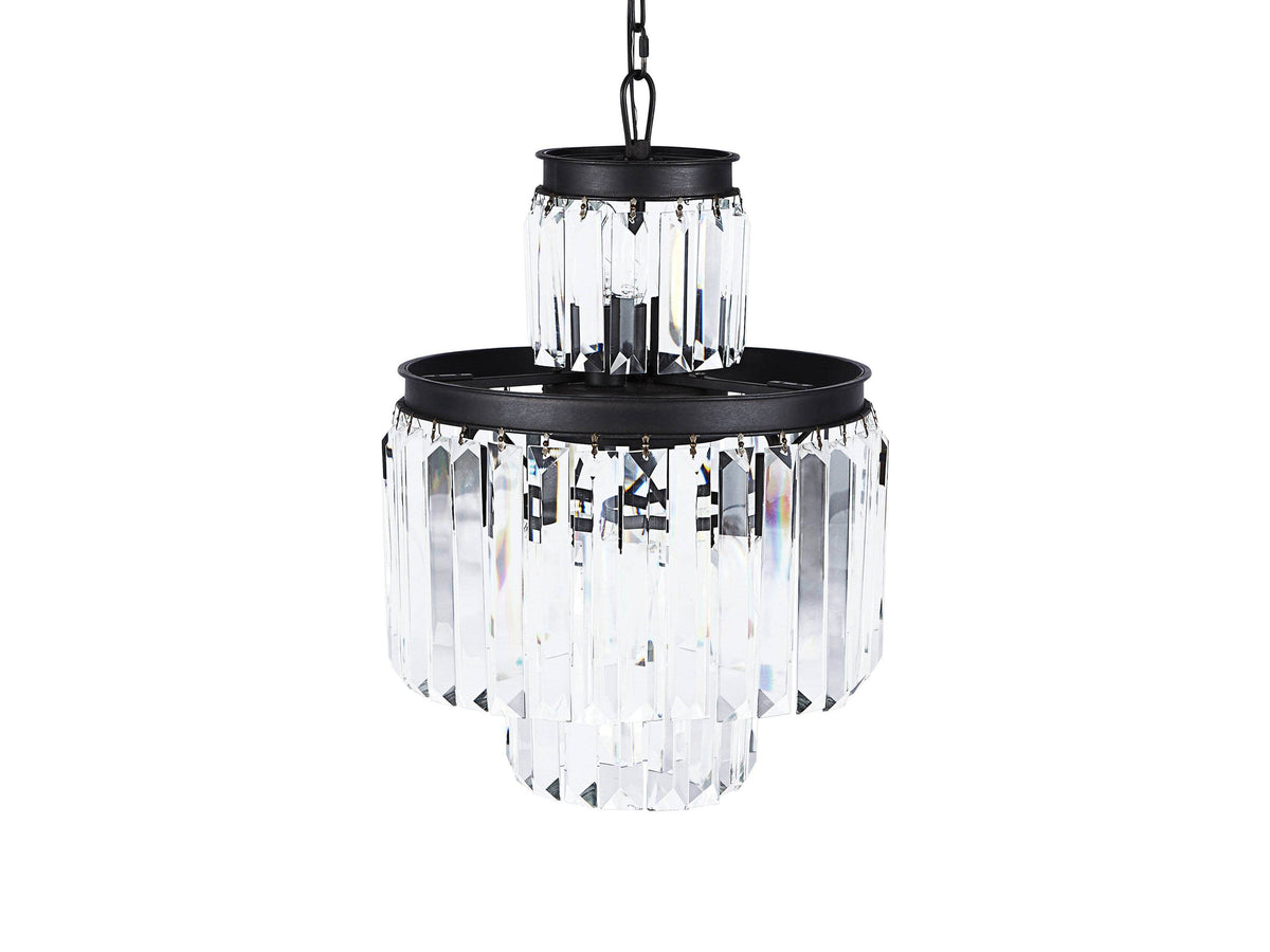 Leyland Faceted Deco Tiered Chandelier