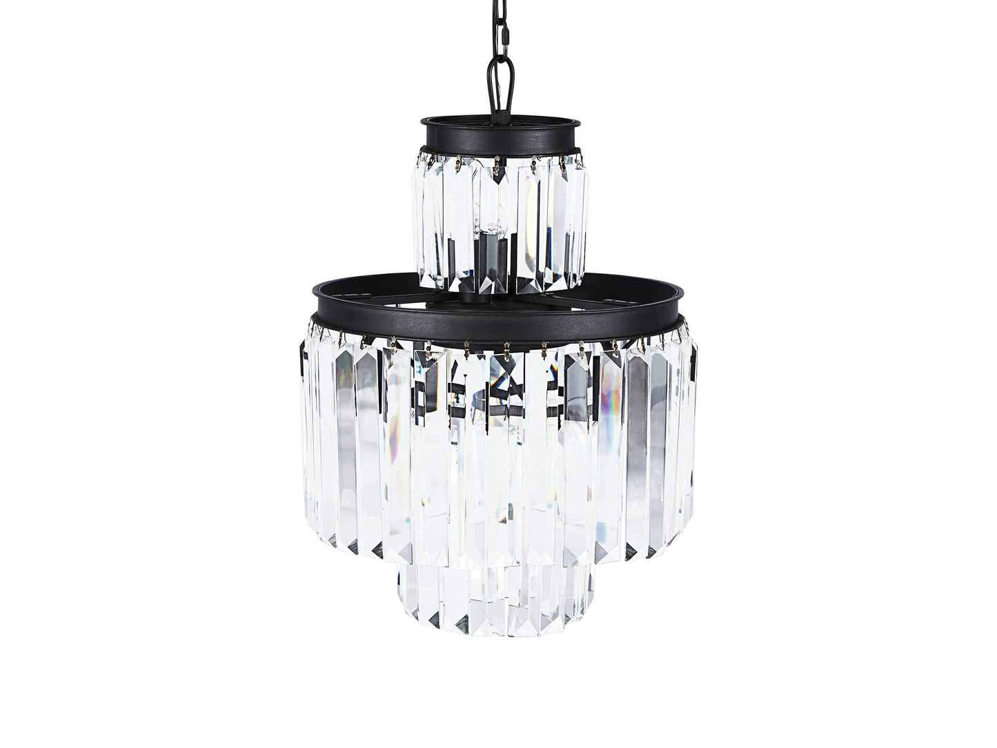 Leyland Faceted Deco Tiered Chandelier