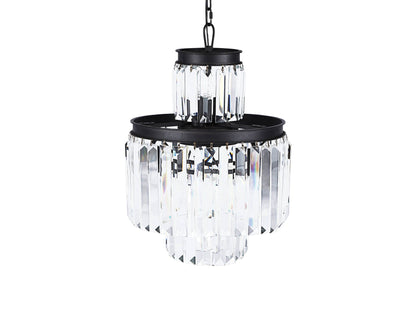 Leyland Faceted Deco Tiered Chandelier