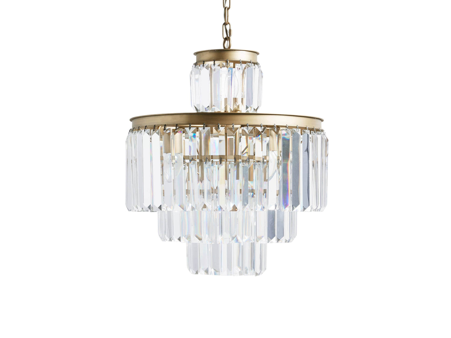 Leyland Faceted Deco Tiered Chandelier