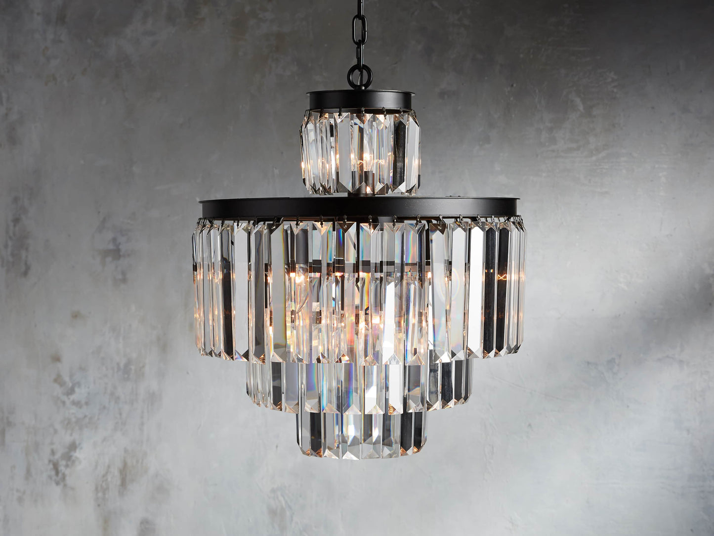 Leyland Prism Crystal Tiered Chandelier