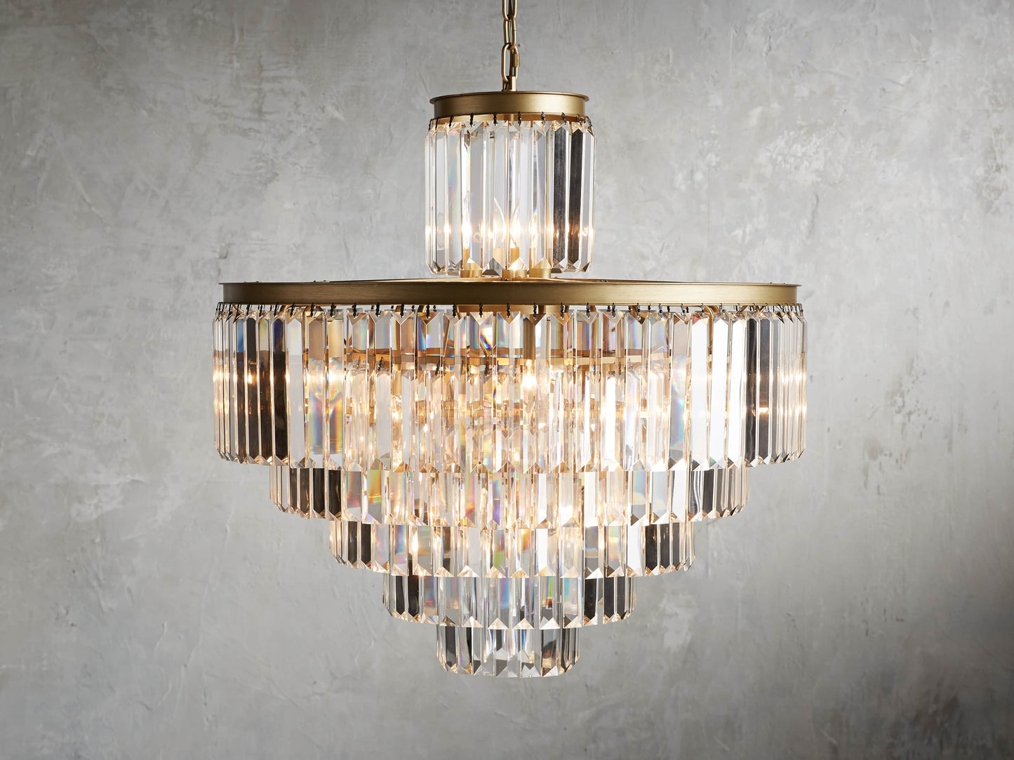 Leyland Prism Crystal Tiered Chandelier