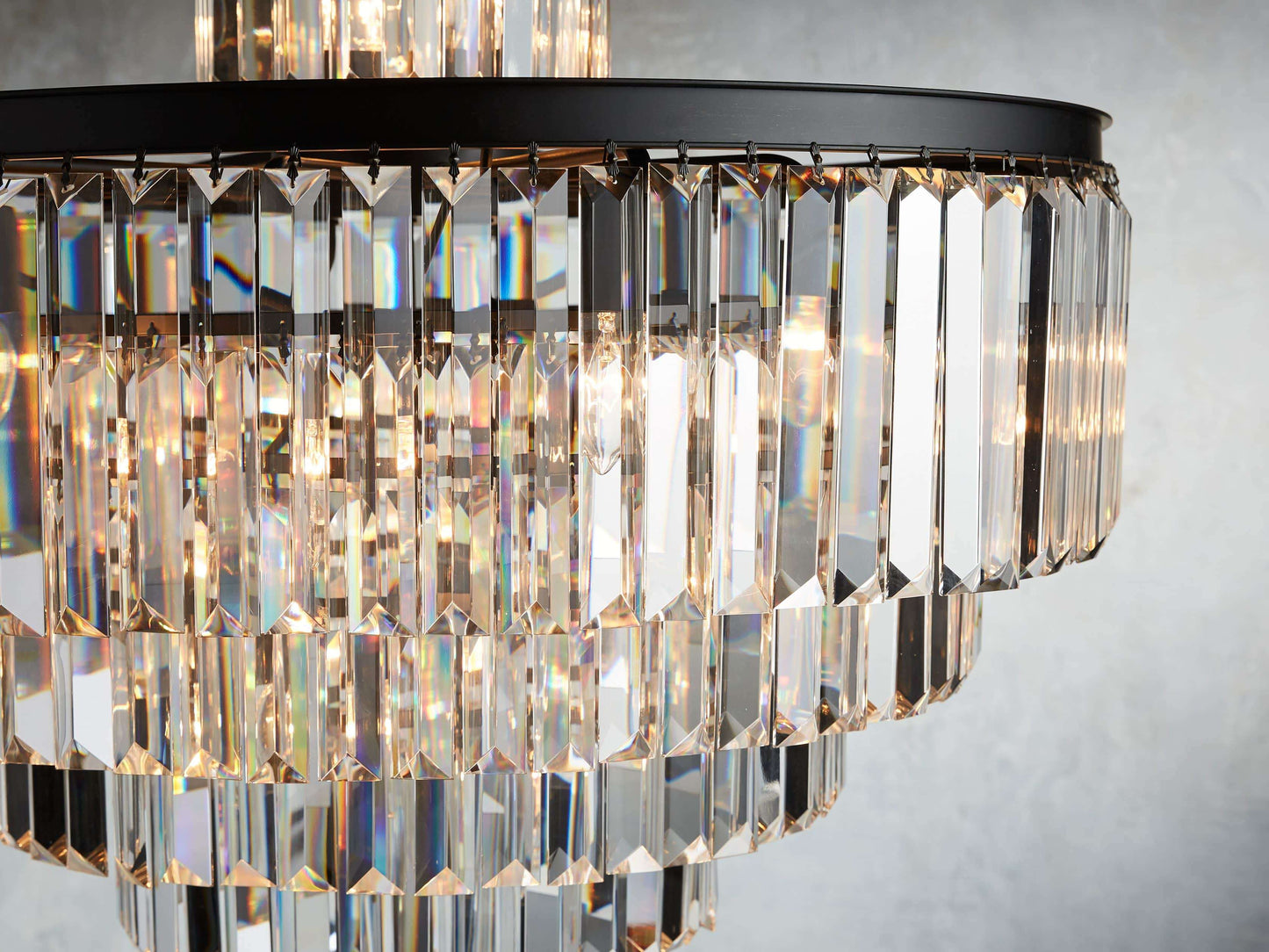 Leyland Prism Crystal Tiered Chandelier