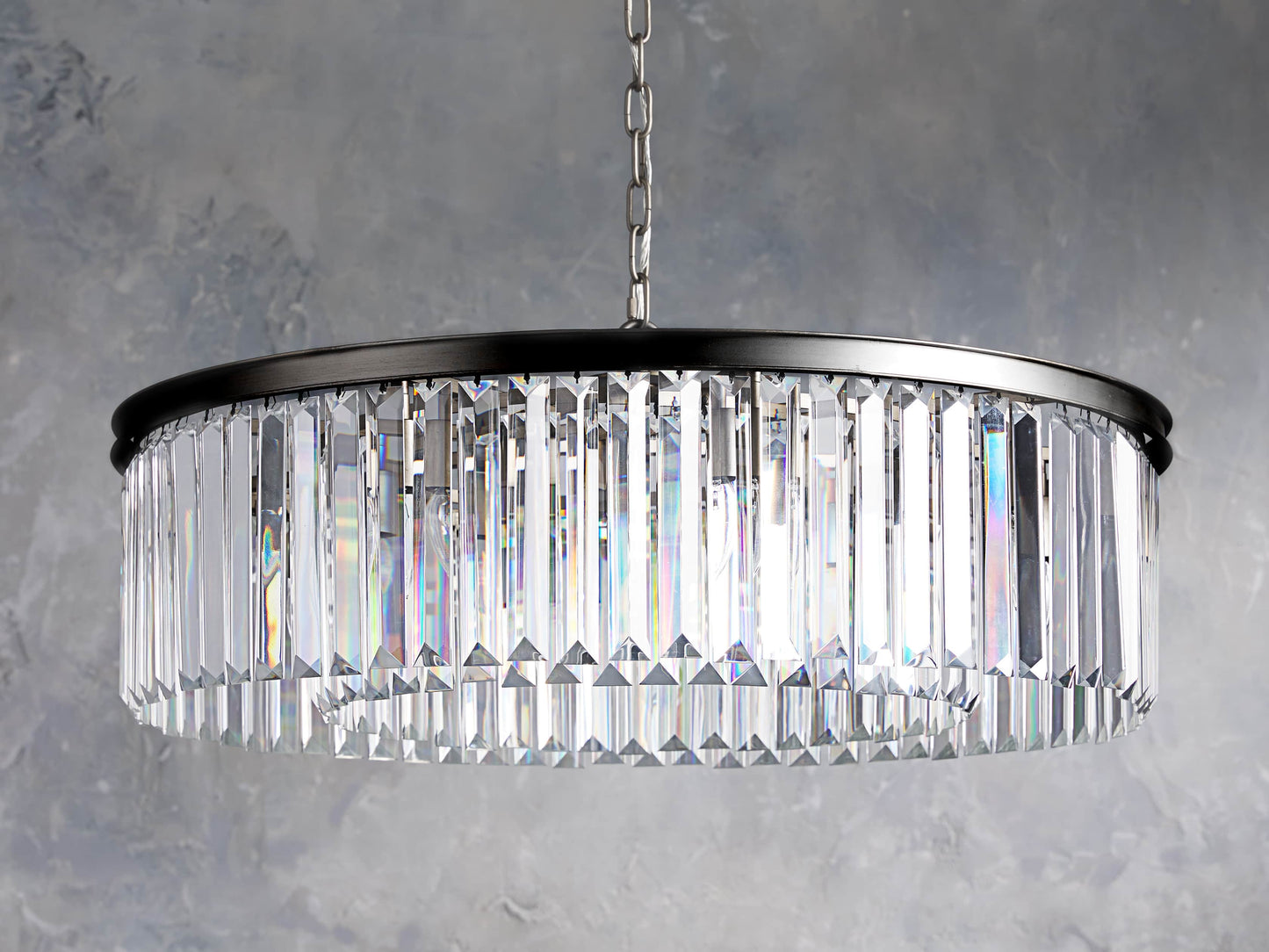 Leyland Prism Crystal Round Chandelier