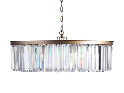 Leyland Faceted Deco Round Chandelier