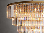 Leyland Faceted Deco Tiered Round Chandelier