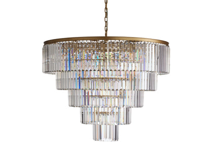 Leyland Prism Crystal Tiered Round Chandelier