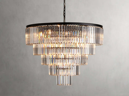 Leyland Prism Crystal Tiered Round Chandelier