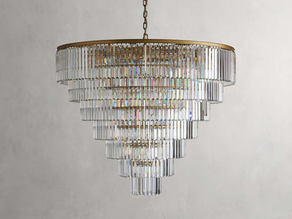 Leyland Prism Crystal Tiered Round Chandelier