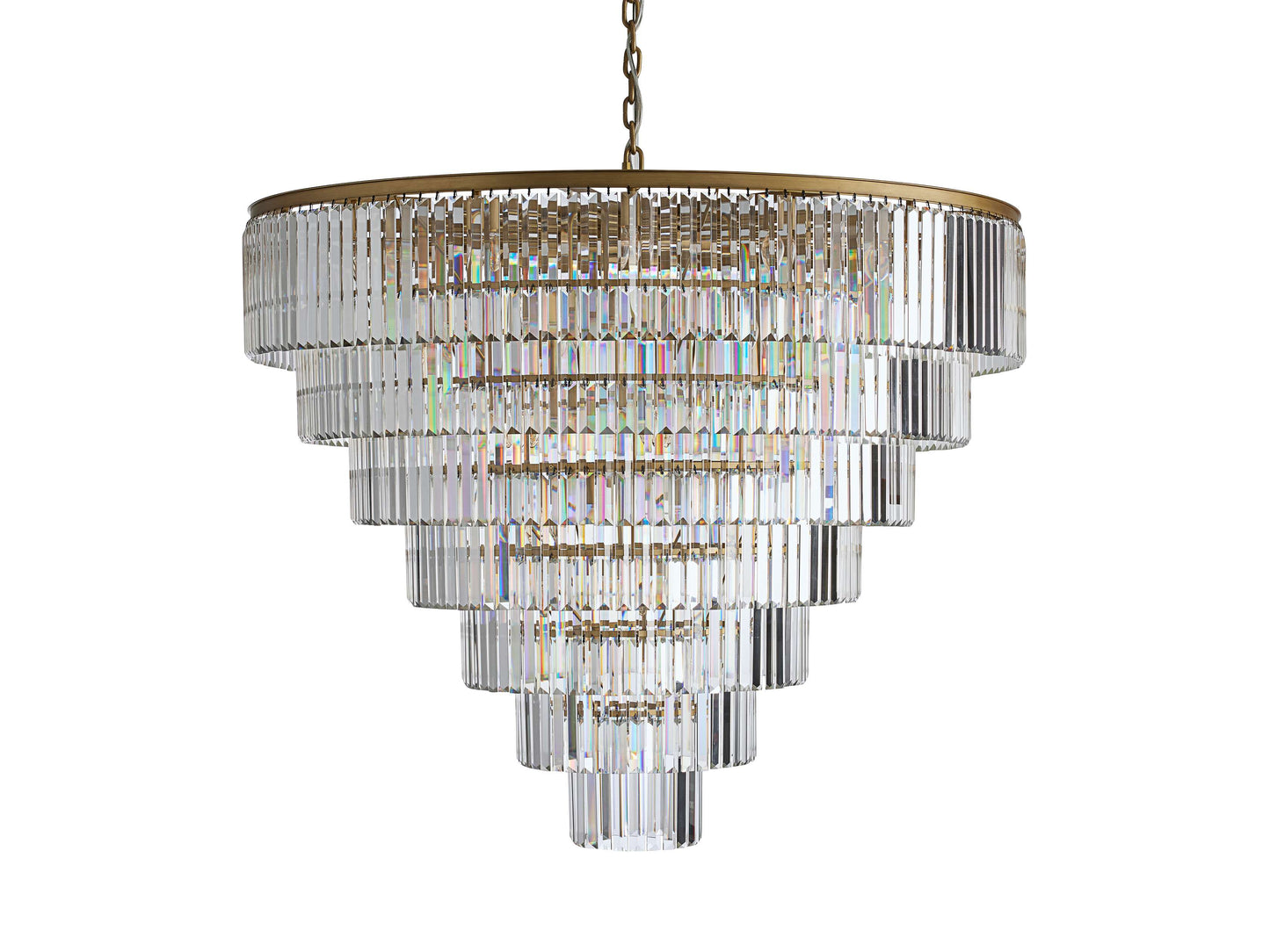 Leyland Prism Crystal Tiered Round Chandelier