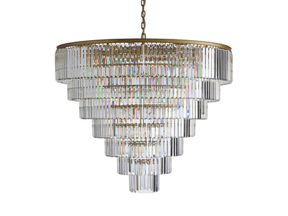Leyland Prism Crystal Tiered Round Chandelier