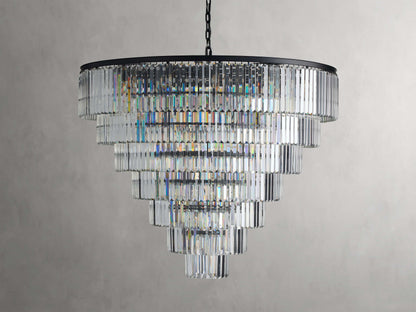 Leyland Prism Crystal Tiered Round Chandelier