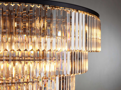 Leyland Prism Crystal Tiered Round Chandelier