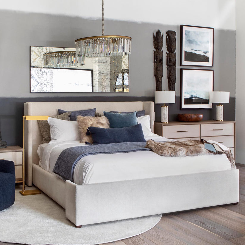 Leyland Faceted Deco Round Chandelier