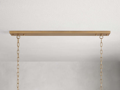 Leyland Faceted Deco Rectangular Chandelier