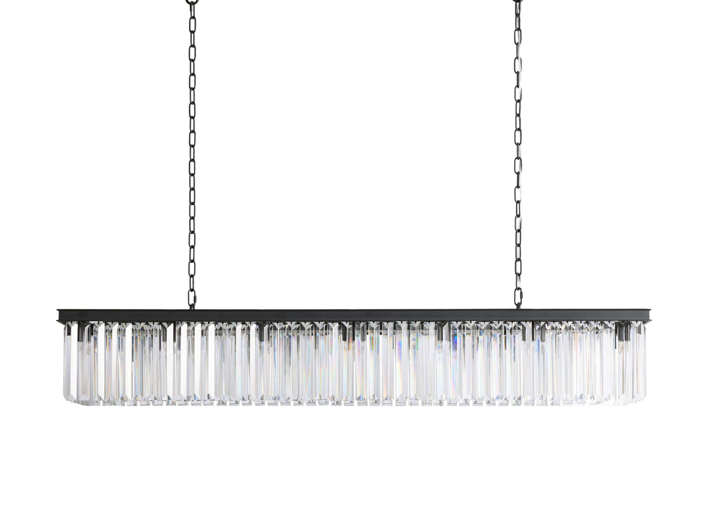 Leyland Faceted Deco Rectangular Chandelier