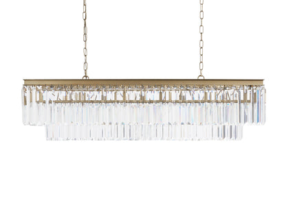 Leyland Prism Crystal Tiered Rectangular Chandelier