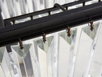Leyland Faceted Deco Tiered Rectangular Chandelier