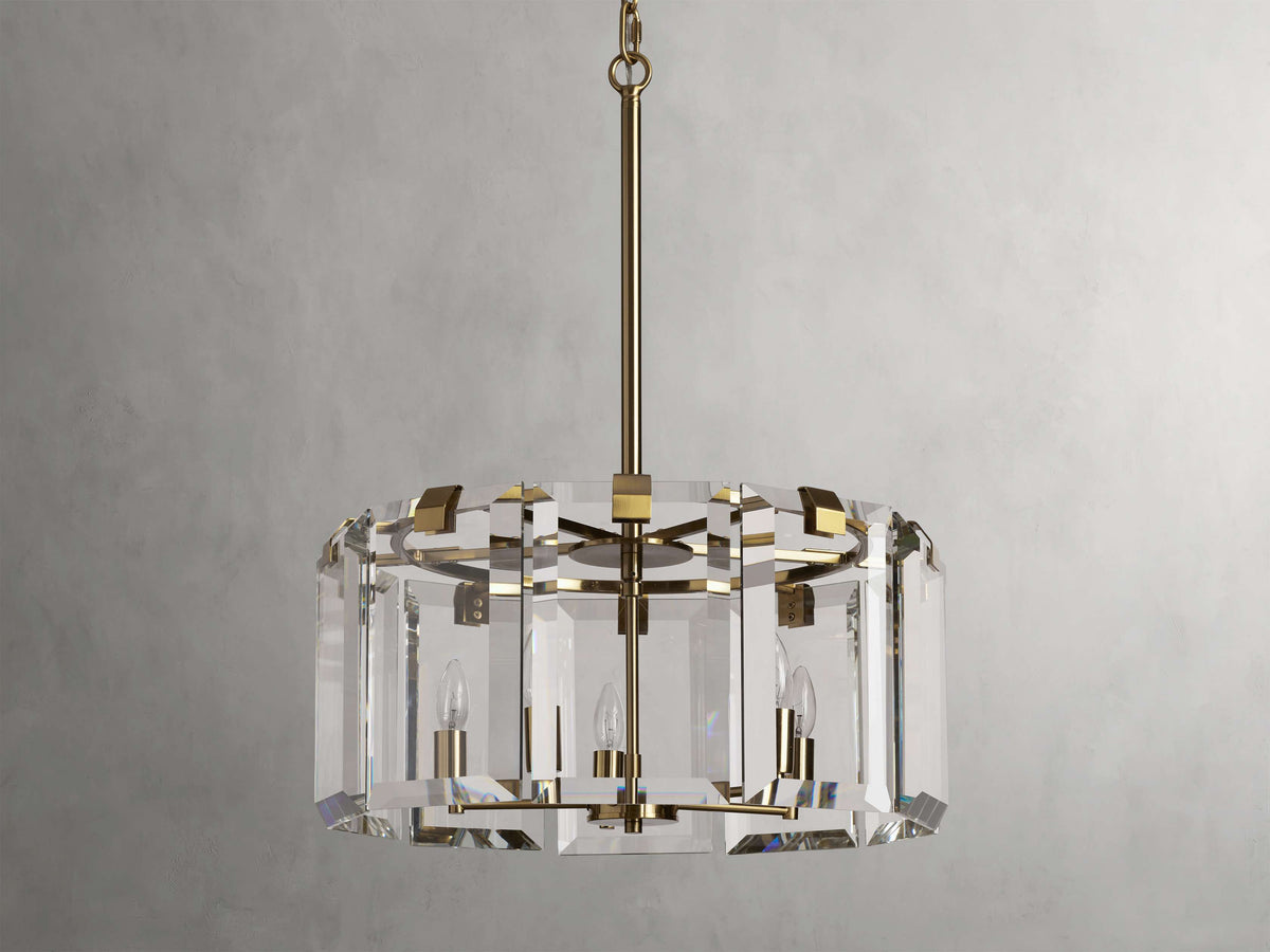 Amaya Luxe Crystal Round Chandelier