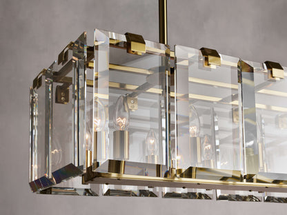Amaya Delicate Crystal Rectangular Chandelier