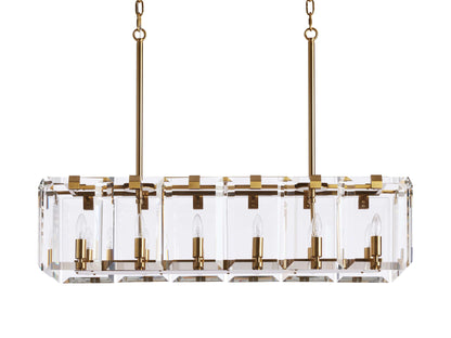Amaya Luxe Crystal Rectangular Chandelier