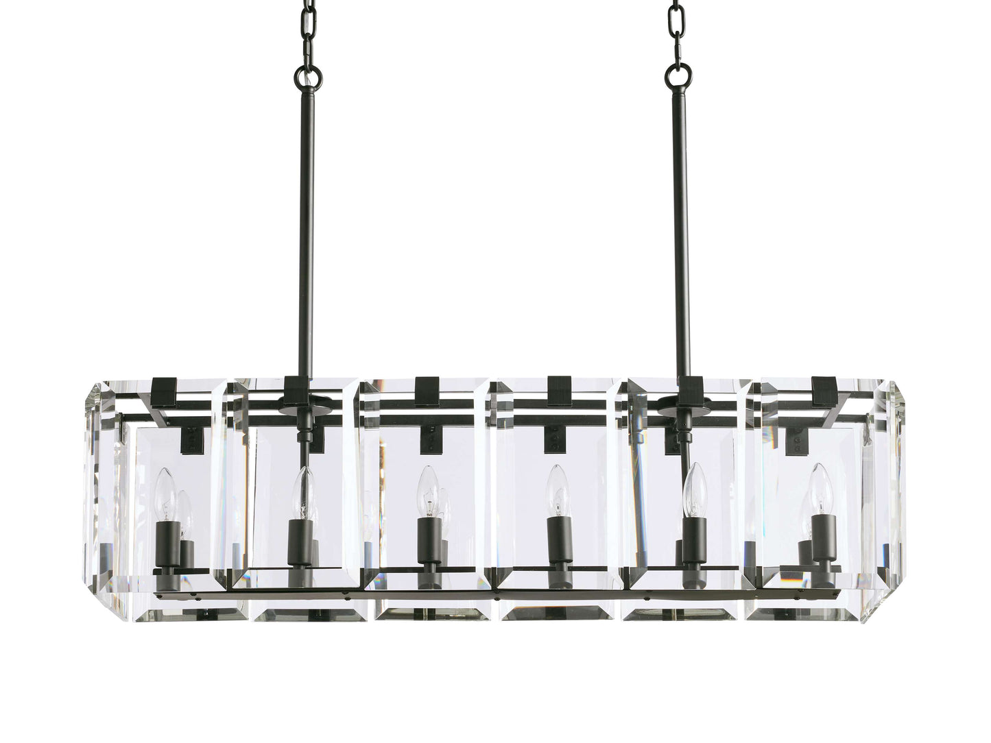 Amaya Luxe Crystal Rectangular Chandelier
