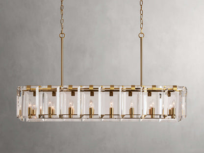 Amaya Luxe Crystal Rectangular Chandelier