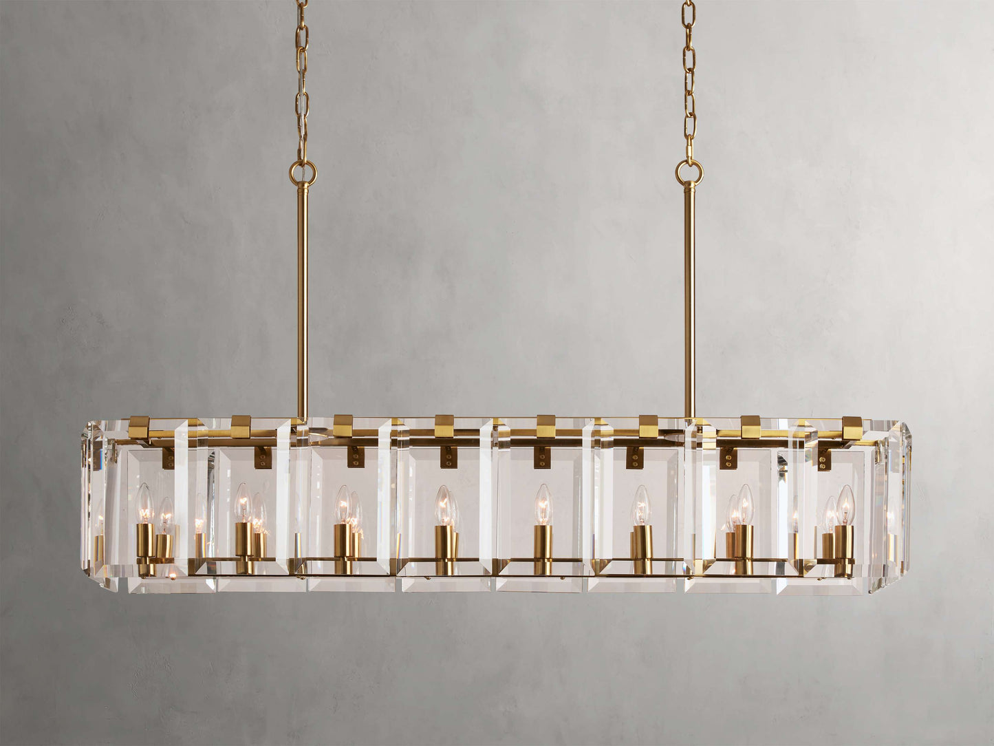 Amaya Delicate Crystal Rectangular Chandelier