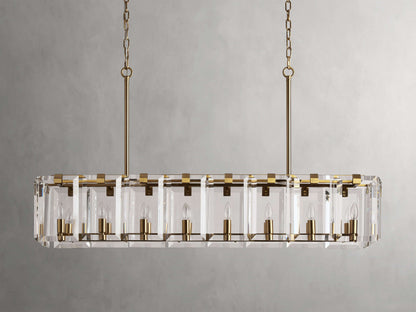 Amaya Luxe Crystal Rectangular Chandelier
