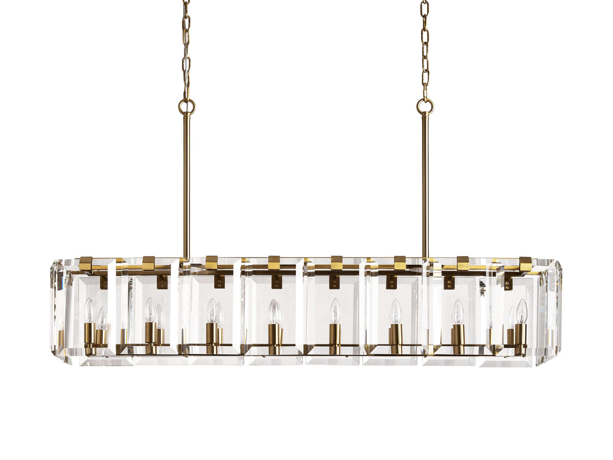 Amaya Luxe Crystal Rectangular Chandelier