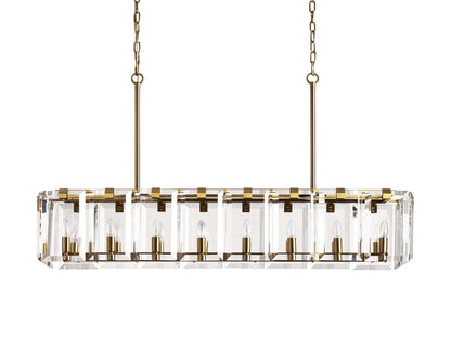 Amaya Luxe Crystal Rectangular Chandelier