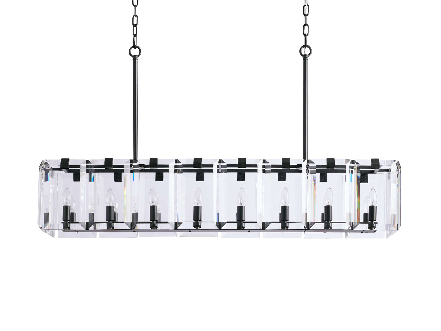 Amaya Luxe Crystal Rectangular Chandelier