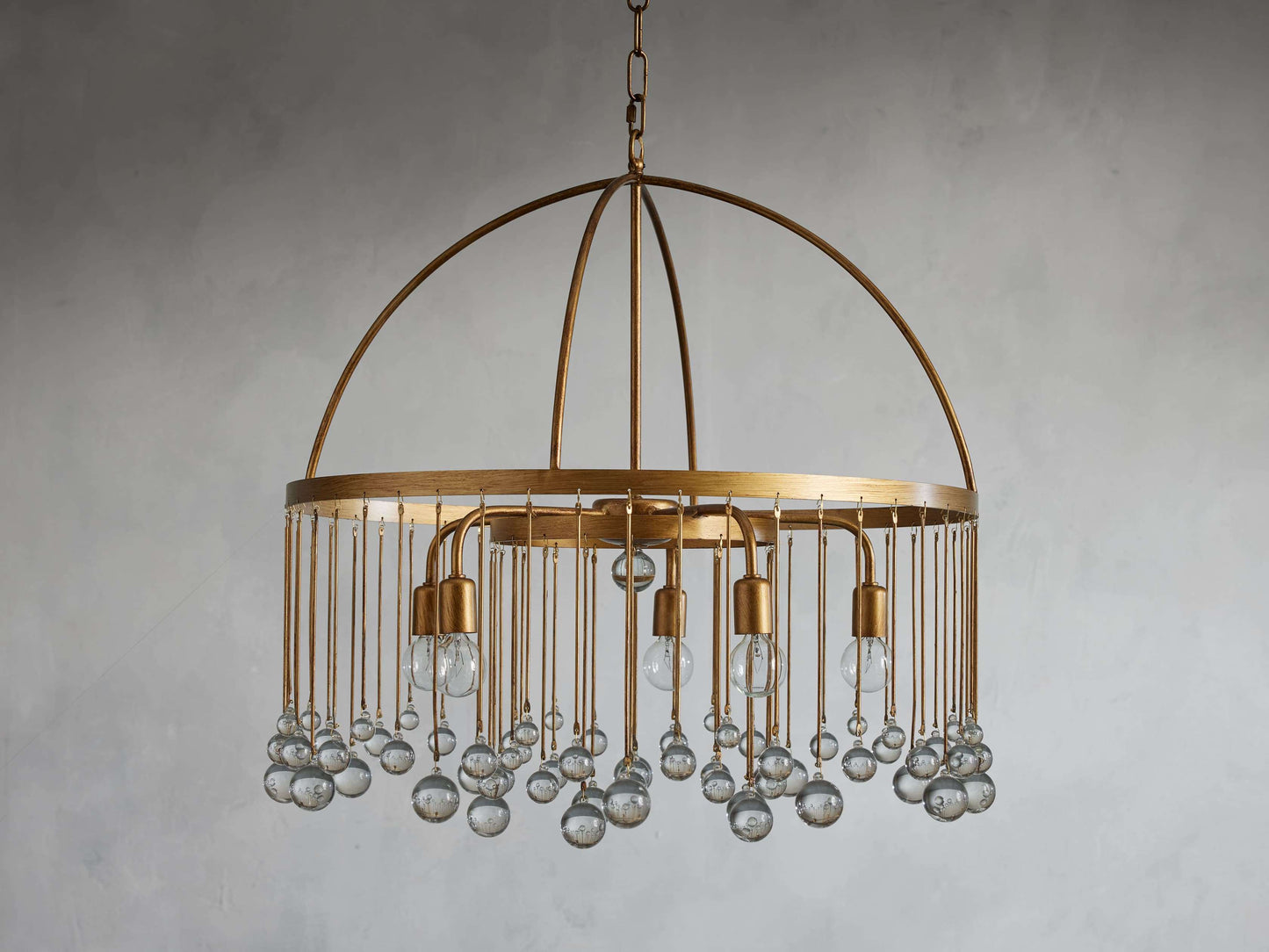 Aubrey Crystal Ball Tiered Round Chandelier