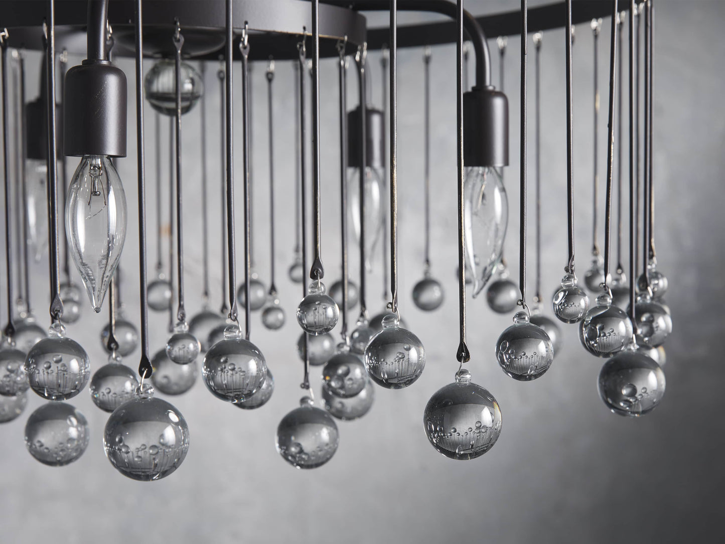 Aubrey Crystal Ball Tiered Round Chandelier