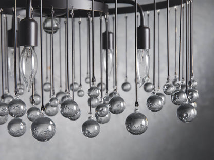 Aubrey Crystal Ball Tiered Round Chandelier