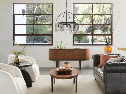 Aubrey Crystal Ball Tiered Round Chandelier