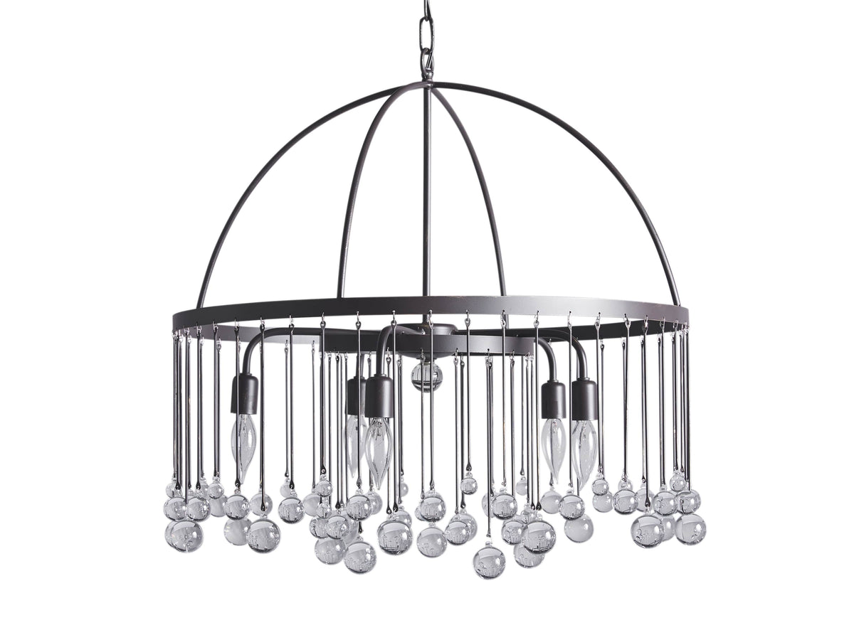 Aubrey Crystal Ball Tiered Round Chandelier