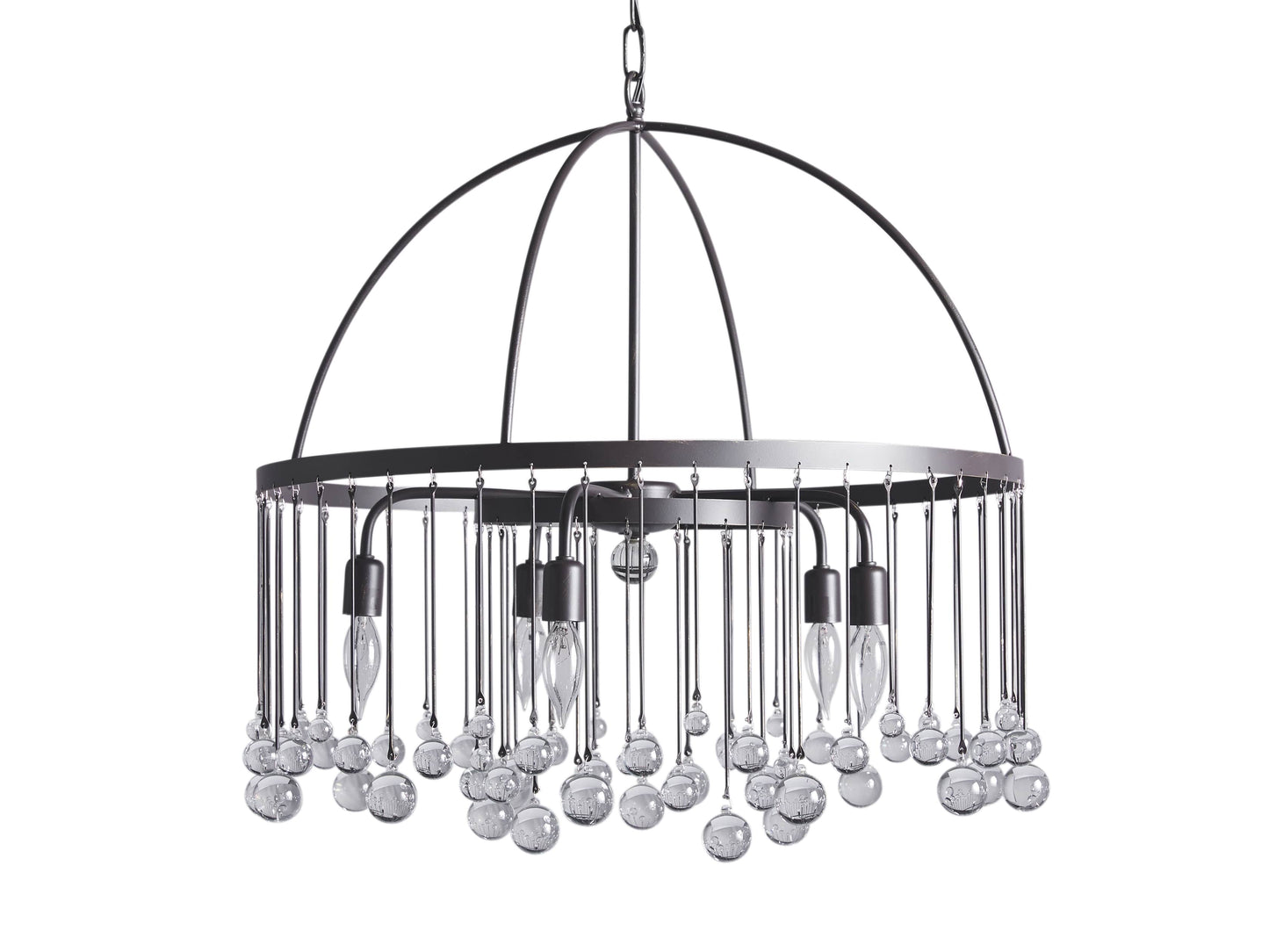 Aubrey Crystal Ball Tiered Round Chandelier